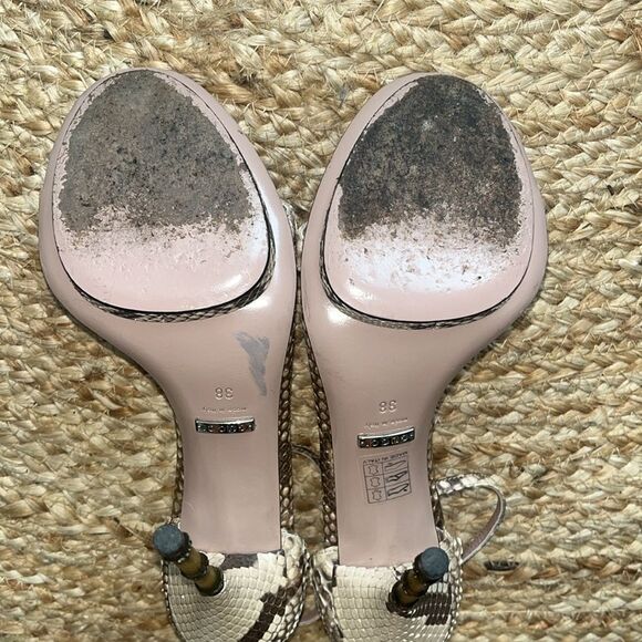 Gucci Bamboo Nude Python Stiletto size 8 - Picture 5 of 7